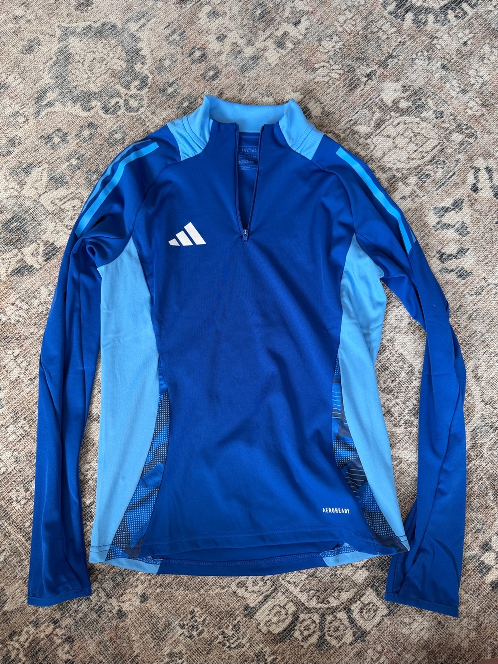 adidas Boys Two-Tone Blue Long Sleeve